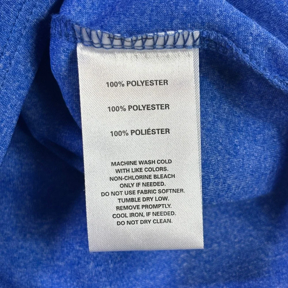 Port Authority Ladies Royal Blue Heathered Polo Shirt Short Sleeve V-Neck Sz 4XL